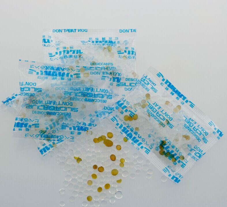 No DMF Desiccant Silica Gel in Plastic Bag with Orange Silicagel Beads