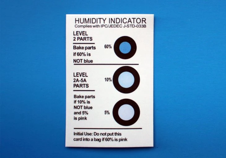 3 Dots Moisture Indicator Card