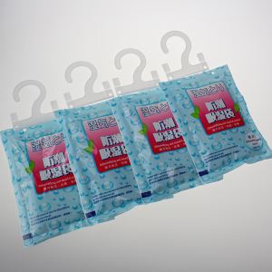 Pakabinamų drėgmės absorberio krepšio reklamos elementai